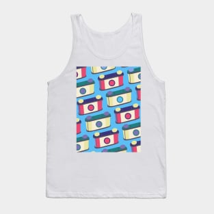 Retro Pinhole Camera Pattern - True Summer Seasonal Color Palette Tank Top